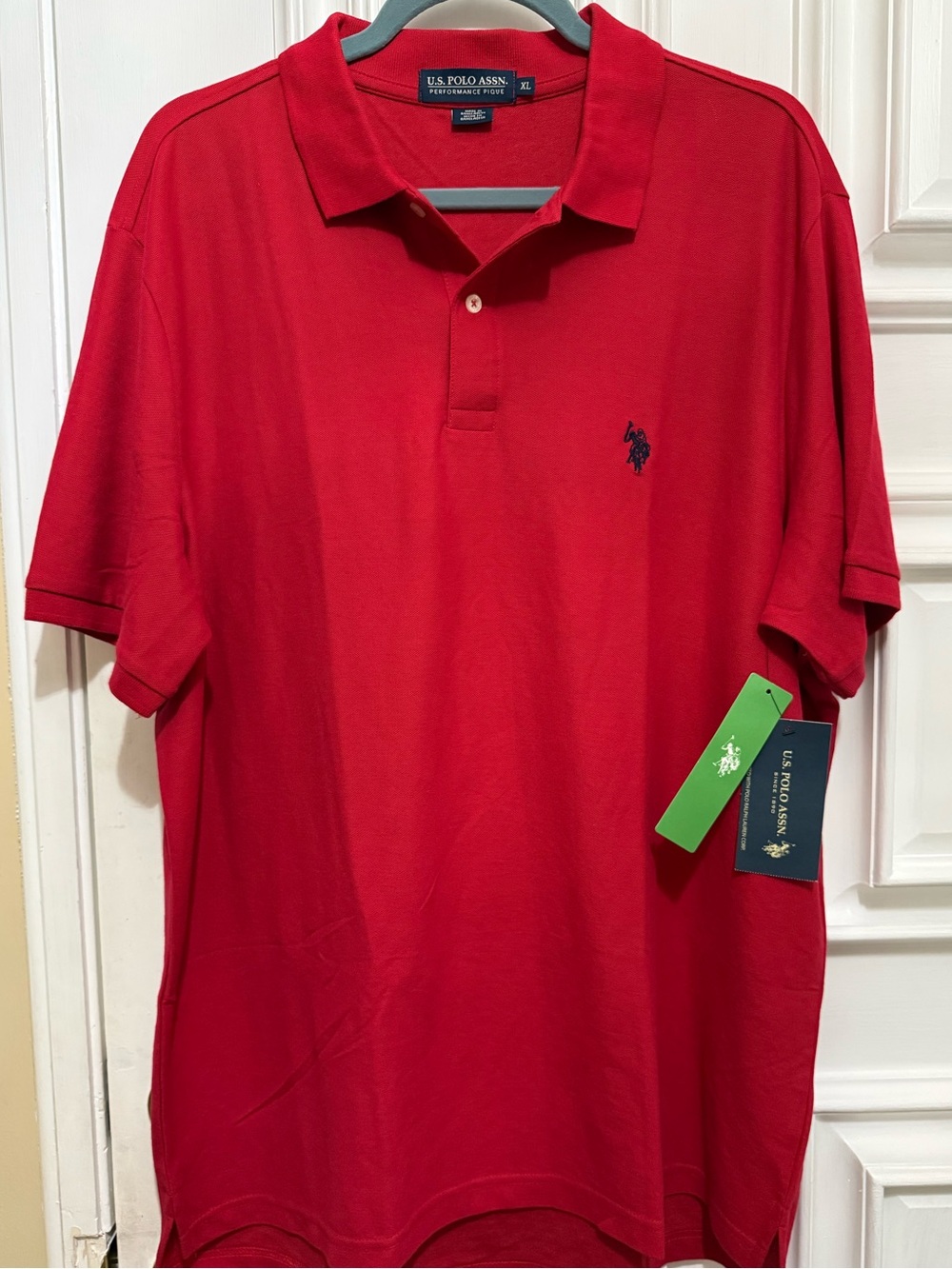 U.S. Polo Assn. Men's Red Polo with Embroidered Logo